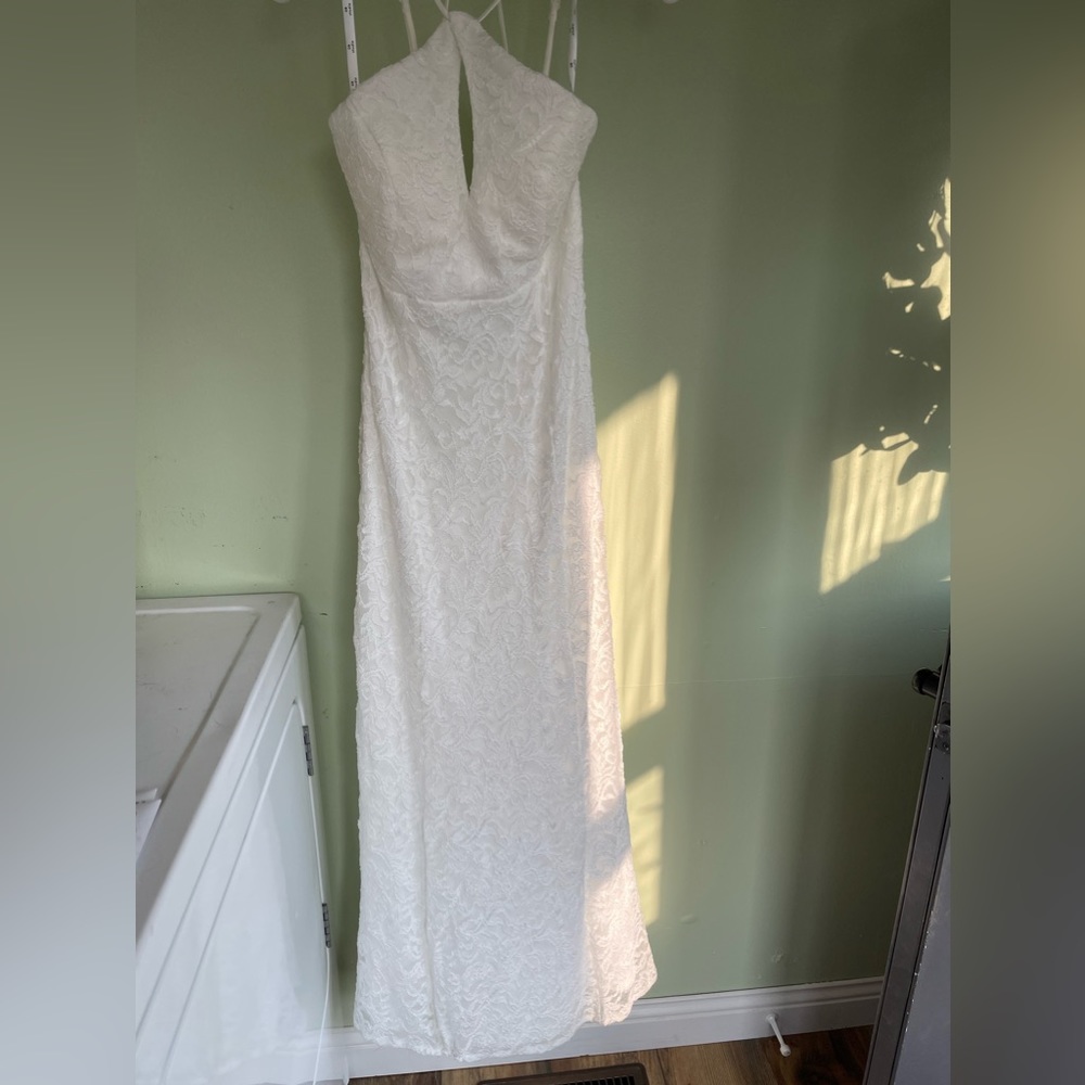 White / Ivory long lace dress